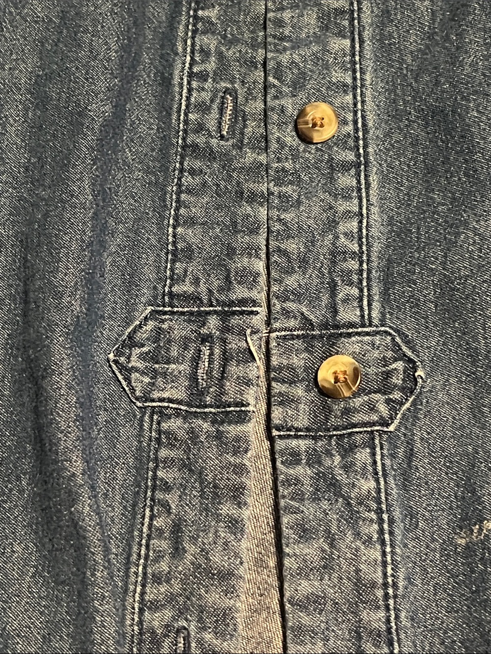 Joan Rivers Medium Blue Denim Button-Front Shirt Jacket - Picture 5 of 6